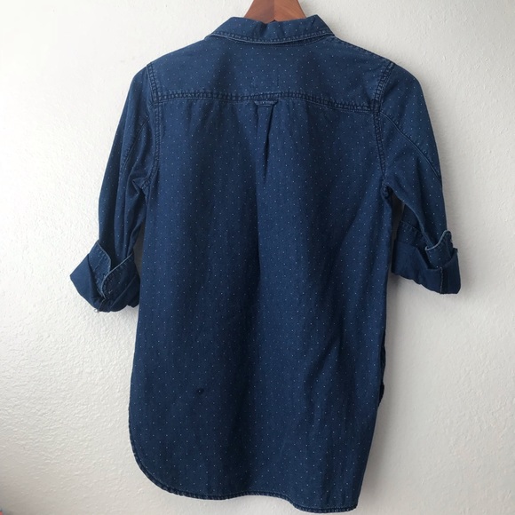 m a d e w e l l ♡ Chambray Dot Top XS - Picture 3 of 8